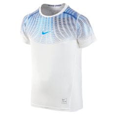 Nike HYPERCOOL MAX SS YTH, 10 | YOUNG ATHLETES | BOYS | SHORT SLEEVE TOP | WHITE/WHITE/MTLC BLUE | L