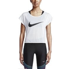 Nike RUN FREE COOL SWOOSH SS, 10 | RUNNING | WOMENS | SHORT SLEEVE TOP | WHITE/BLACK/REFLECTIVE SILV | M