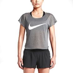 Nike RUN FREE COOL SWOOSH SS, 10 | RUNNING | WOMENS | SHORT SLEEVE TOP | BLACK/WHITE/REFLECTIVE SILV | M