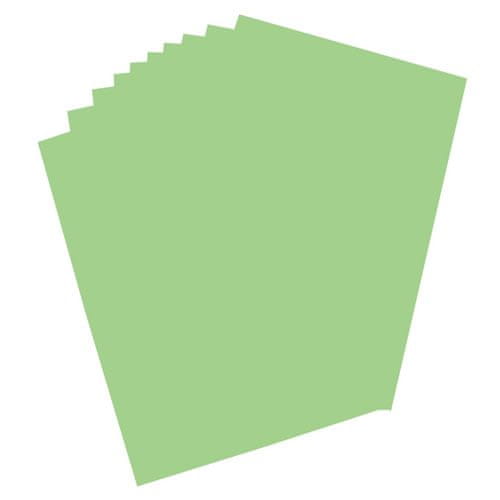 Folia Paper Kartonový papír , 48x68cm | barva zelená | 10 kusů | 210227