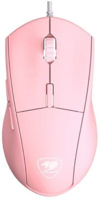 herní myš  Cougar Minos XT, růžová (3MMXTWOP.0001) drátová 4 000 DPI tlačítka RGB