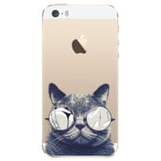 iSaprio Silikonové pouzdro - Crazy Cat 01 pro Apple iPhone 5/5S/SE