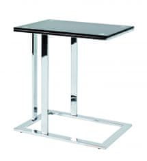 Mørtens Furniture Konferenční stolek Jermaine, 58 cm, černá / chrom