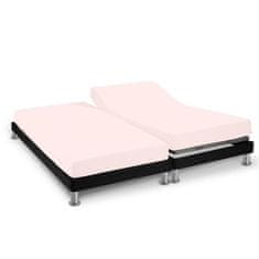 SOLEIL D'OCRE Sada 2 stejných povlečení 100% bavlna, čelo postele a zvýšené nohy, 2x80x200 cm, jednobarevné růžové