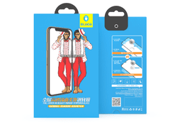 BLUEO 2.5D Zrcadlové ochranné tvrzené sklo Gorilla Type (0,2 mm) iPhone XS Max - černé