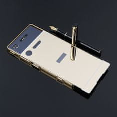 Howanni Hliníkový kryt MIRROR pro Sony Xperia XZ1 - zlatý
