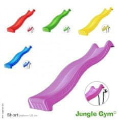 Jungle Gym Červená plastová skluzavka dlouhá 220 cm.