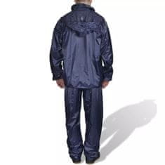 Greatstore Pánský 2 dílný oblek do deště s kapucí, velikost M, námořnická modrá
