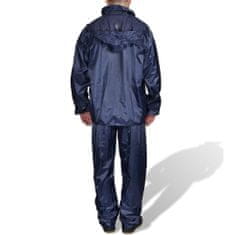 Greatstore Pánský 2 dílný oblek do deště s kapuc, velikost XXL, námořnická modrá