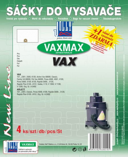 Jolly - MaT Elektra Sáčky do vysavače VAX MAX