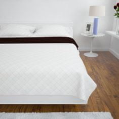 Greatstore Oboustranný prošívaný přehoz na postel béžovo-hnědý 170 x 210 cm