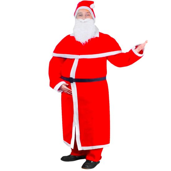Vidaxl Santa Claus vánoční kostým s dlouhým kabátem, sada