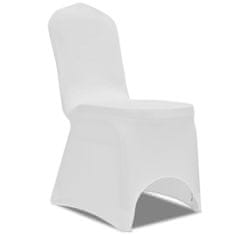 Vidaxl Strečové potahy na židle 4 ks bílé