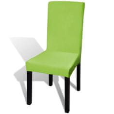 shumee Hladké strečové potahy na židle 4 ks zelené