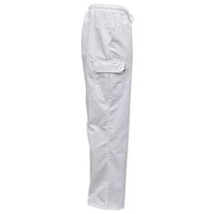 Greatstore Kuchařské kalhoty 2 ks s gumou a šňůrou v pase vel. M bílá