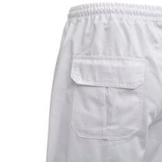 Greatstore Kuchařské kalhoty 2 ks s gumou a šňůrou v pase vel. M bílá