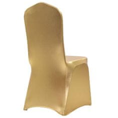 Vidaxl Potahy na židle 6 ks napínací zlaté