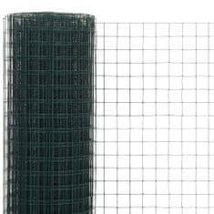 Greatstore Pletivo ke kurníku ocel PVC vrstva 10 x 0,5 m zelené