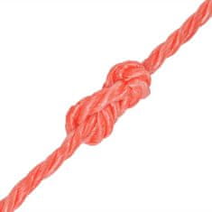 Greatstore Kroucené lano z polypropylenu 16 mm 100 m oranžové