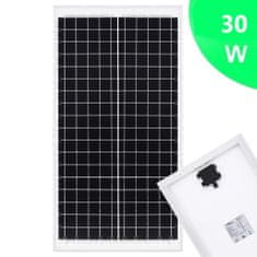 Greatstore Solární panel 30 W polykrystalický hliník a bezpečnostní sklo
