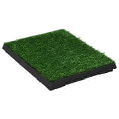 shumee Toaleta pro psy 2 ks s nádobou a umělou trávou zelené 63x50x7cm