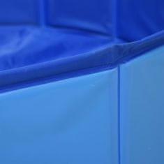 Greatstore Skládací bazén pro psy modrý 120 x 30 cm PVC