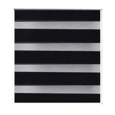 Greatstore Roleta den a noc / Zebra / Twinroll 50x100 cm černá
