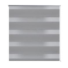 Greatstore Roleta den a noc / Zebra / Twinroll 80x150 cm šedá