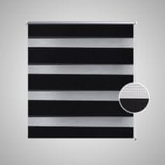 Greatstore Roleta den a noc / Zebra / Twinroll 100x175 cm černá