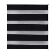 Greatstore Roleta den a noc / Zebra / Twinroll 80x150 cm černá