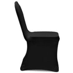 Vidaxl Potahy na židle strečové černé 6 ks