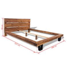 Greatstore Rám postele masivní akáciové dřevo 180x200 cm