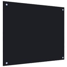 Greatstore Kuchyňský panel černý 70 x 60 cm tvrzené sklo