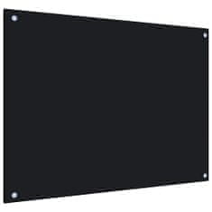 Greatstore Kuchyňský panel černý 80 x 60 cm tvrzené sklo