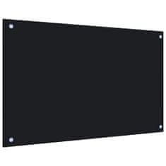 shumee VidaXL Kuchyňský ochranný panel, Černá, 80x50 cm, Tvrzené sklo