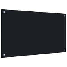 Greatstore Kuchyňský panel černý 100 x 60 cm tvrzené sklo