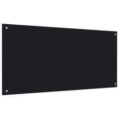 Greatstore Kuchyňský panel černý 120 x 60 cm tvrzené sklo