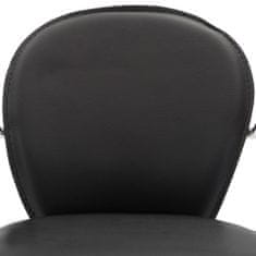 Greatstore Barové stoličky s područkami 2 ks černé umělá kůže