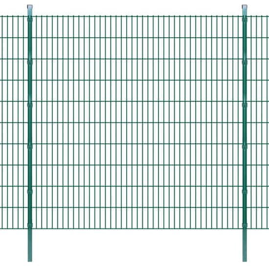 Greatstore 2D zahradní plotové dílce a sloupky 2008x2030 mm 42 m zelené