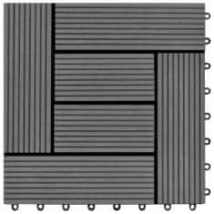 shumee 22 ks terasové dlaždice 30 x 30 cm 2 m2 WPC šedé