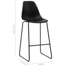 Greatstore Barové židle 6 ks černé plast