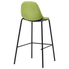 Vidaxl Barové židle 4 ks zelené textil