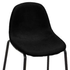 Greatstore Barové židle 6 ks černé textil