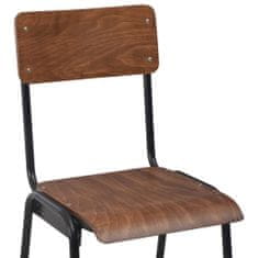 shumee Barové židle 6 ks masivní překližka a ocel