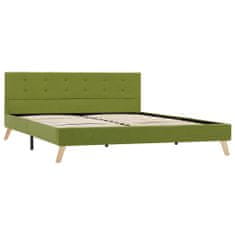 Greatstore Rám postele zelený textil 160 x 200 cm