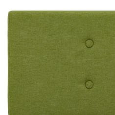 Greatstore Rám postele zelený textil 160 x 200 cm