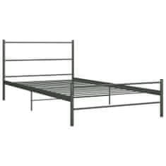 shumee Rám postele šedý kovový 90 x 200 cm