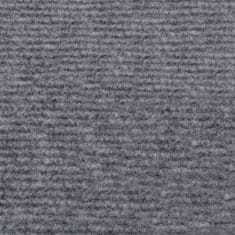 Vidaxl Výstavářský koberec vroubkovaný 1,2 x 15 m šedý