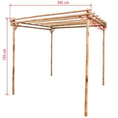 Greatstore Pergola, bambus, 195x195x195 cm