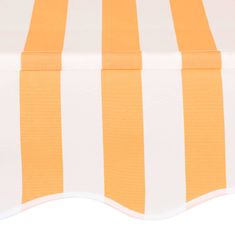 Petromila Ručně zatahovací markýza 150 cm oranžovo-bílé pruhy